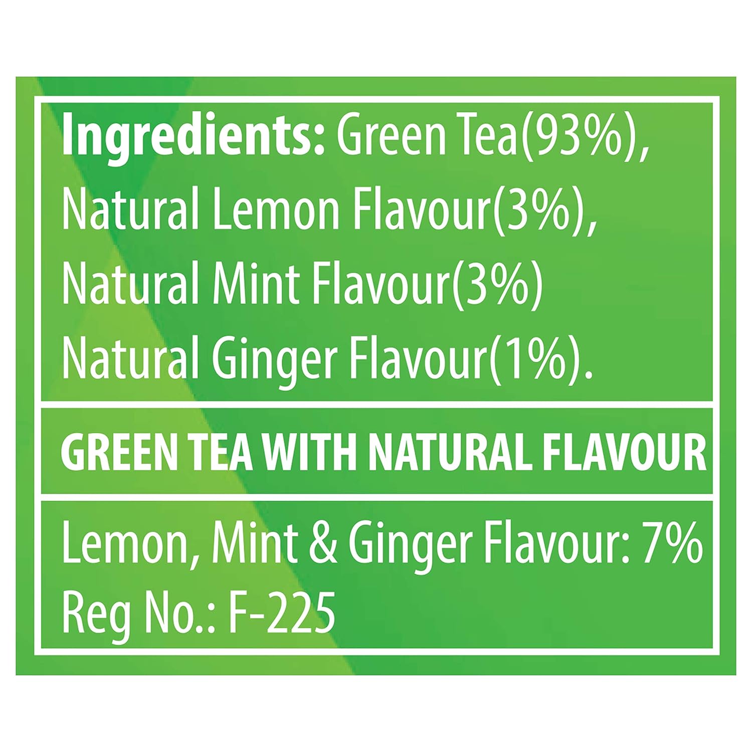 TE-A-ME Mint, Lemon & Ginger Revive Green Tea - Pack Of 2 X 25 Tea Bags | Boosts Immunity & Metabolism - 100% Natural Ingredients