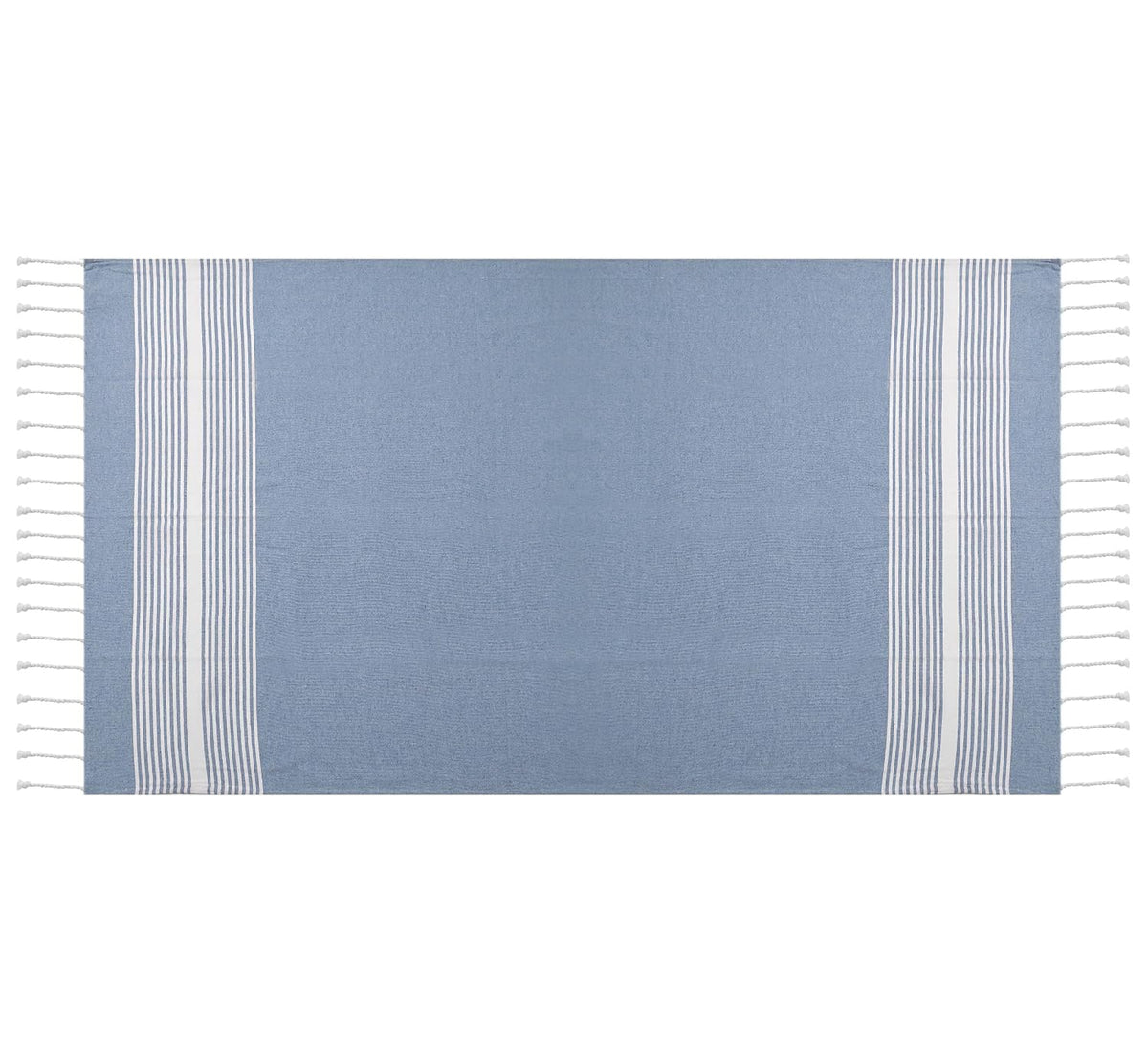 Dolce Casa 100% Cotton Turkish Fouta Towel 400 Gsm | Extra Large Full Size Cotton Bath Towel (Light Blue)