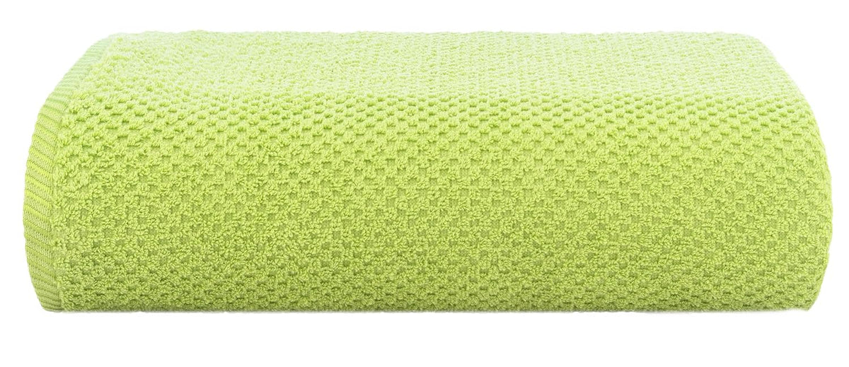Casa Copenhagen Egyptian Cotton Popcorn 1 Pcs Large Bath Towel 500 Gsm (Lime Green)