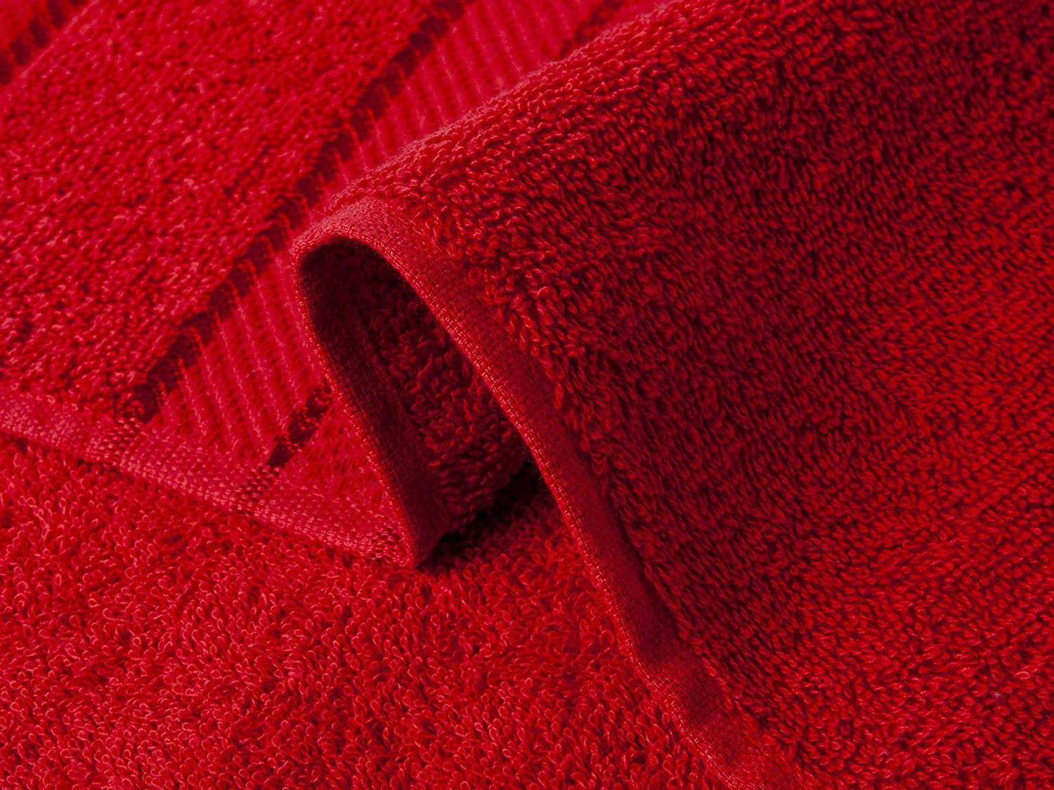 North Field Bath Towel 1000 Gsm | Extra Soft & Absorbent, Durable Bath Towel (Red & Blue) - Set Of 2