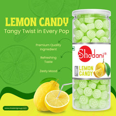 Shadani Lemon Candy 230gm, Tangy Lime Flavored Toffees
