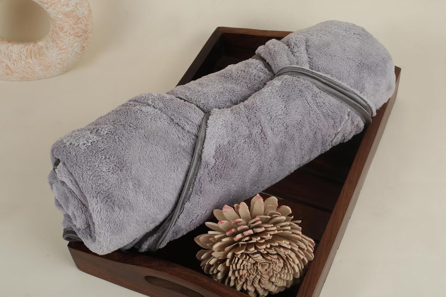Hanker Velvet Touch Microfiber Bath Towel 600 Gsm | Ultra-Soft & Plush, Instant Dry Technology Large Size Bath Towel (Dark Gray)