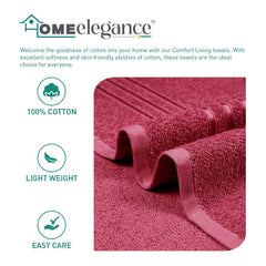 Home Elegance 100% Cotton Comfort Living Bath Towel 400 Gsm (Tango Talk)- Pack Of 1