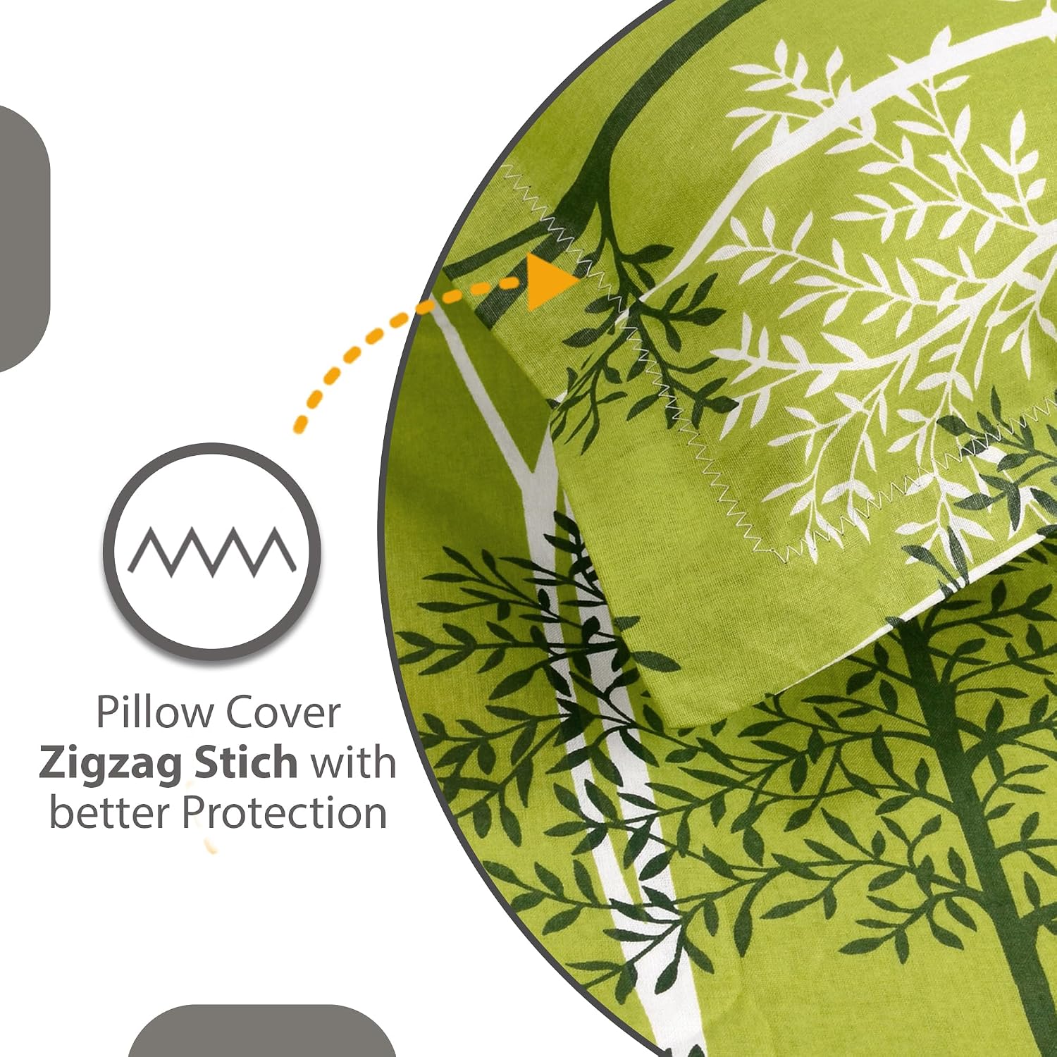 Cotton Double Bedsheet With 2 Pillow Cover - 87 X 100 Inches, Light Green | Lightweight, Soft, Skin Friendly - Durable Bedsheets Comfortable For Daily Use
