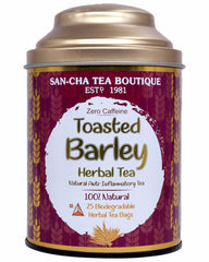 San-Cha Toasted Barley Herbal Tea - 25 Biodegradable Herbal Tea Bags | Natural Anti Inflammatory Detox Tea - 100% Natural & Zero Caffeine