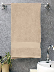 Bombay Dyeing Super Ultrx Zero Twist Plain Dyed Cotton Bath Towel 650 Gsm (Flax)