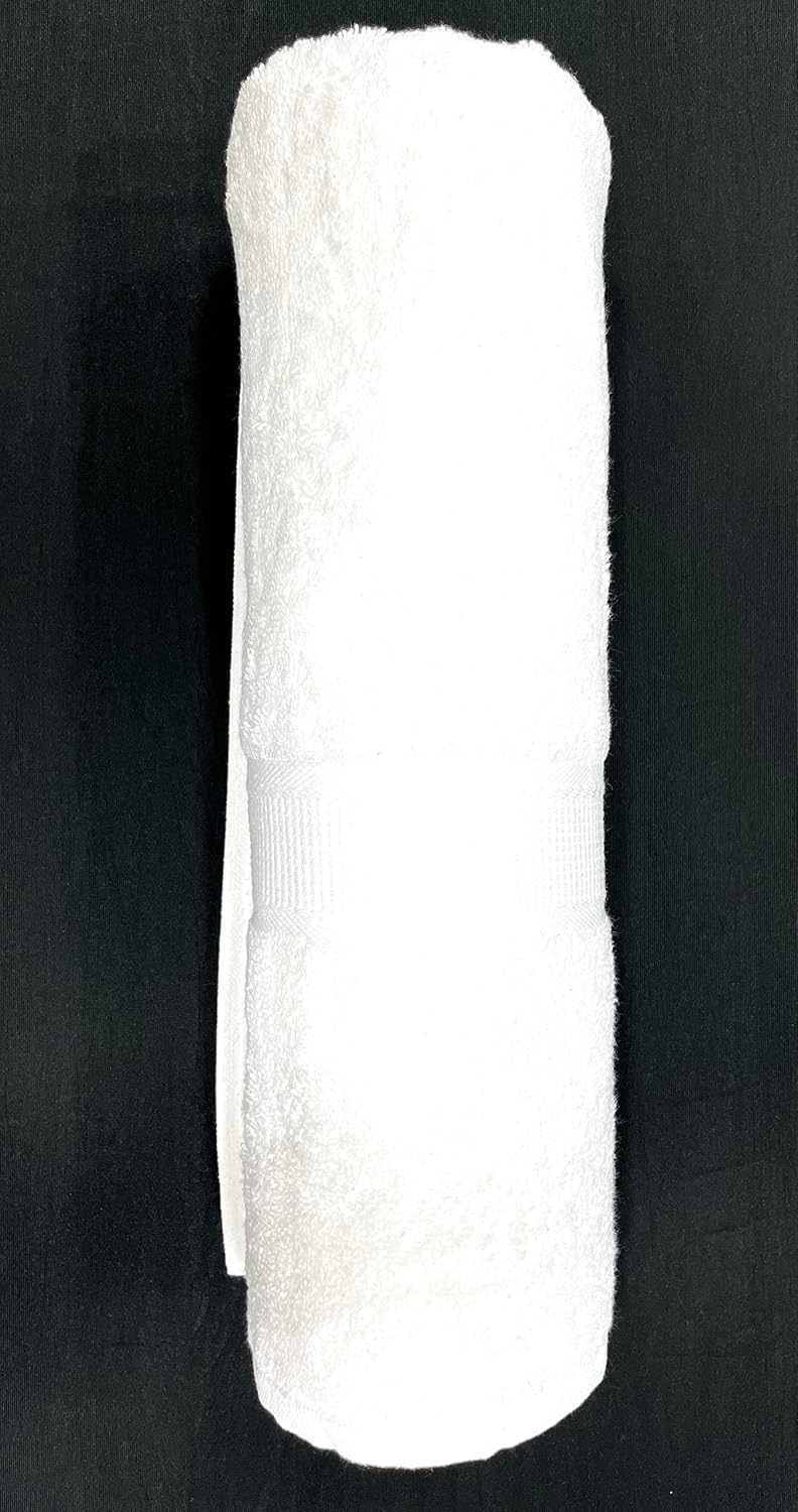 Bombay Dyeing Santino Premium Large 100% Cotton Bath Towel 550 Gsm (White)