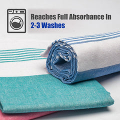 Yatta 100% Cotton Bath Towels 400 Gsm | Quick-Dry High Absorbency Travel Towels For Men & Women (Pack Of 3)- Multicolor