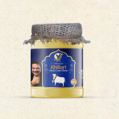 Pure Khillari Desi Cow Ghee By Y C Farms | Natural & Healthy Fragrance Belona Cow Ghee Perfect For Dishes | (330ml) 11.1 Ounce | Jar Pack