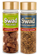 Panjon Swad Chatapta Amla & Roasted Saunf Mouth Fresheners 350gm, (175gm *2 Bottles)