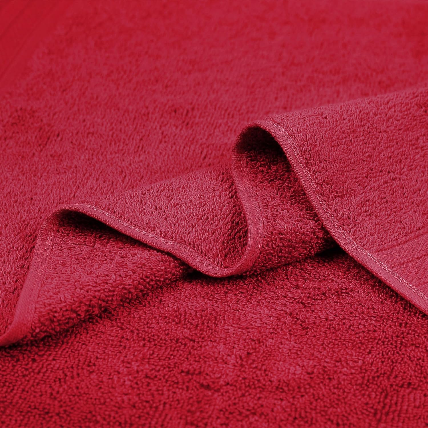 Trident Soft Comfort Air Rich 100% Cotton Bath Towels 500 Gsm | Large Size Bathroom Towels For Men/Women (Crimson)