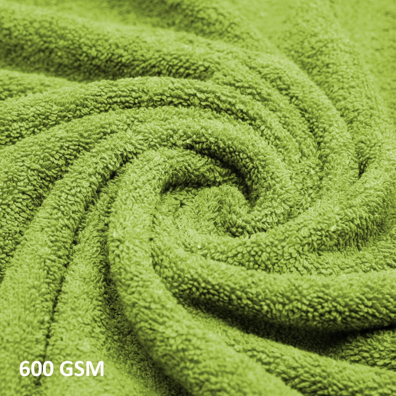 Hokipo 100% Cotton Bath Towel 600 Gsm | Super Soft Absorbent Large Size Towel - Light Green (New-624)