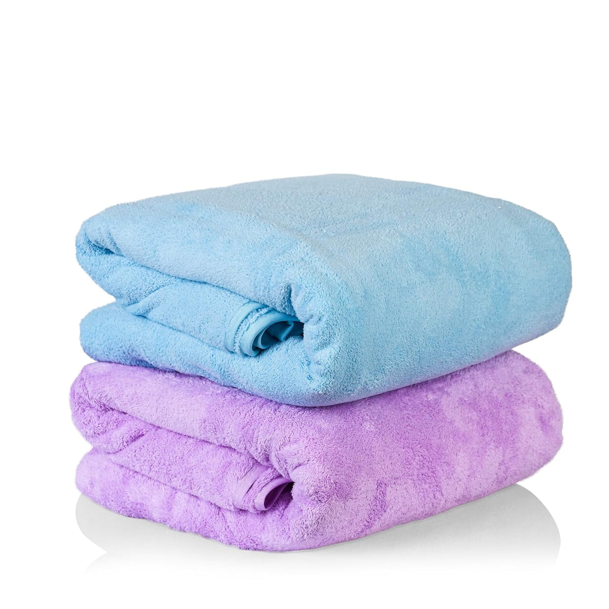 Sellsworld Microfiber Large Bath Towel | Quick Dry Super Absorbent Bath Towel For Men & Women | Towel For Bath, Travel, Gym, Beach, Pool & Yoga (Sky Blue & Purple)
