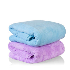 Sellsworld Microfiber Large Bath Towel | Quick Dry Super Absorbent Bath Towel For Men & Women | Towel For Bath, Travel, Gym, Beach, Pool & Yoga (Sky Blue & Purple)