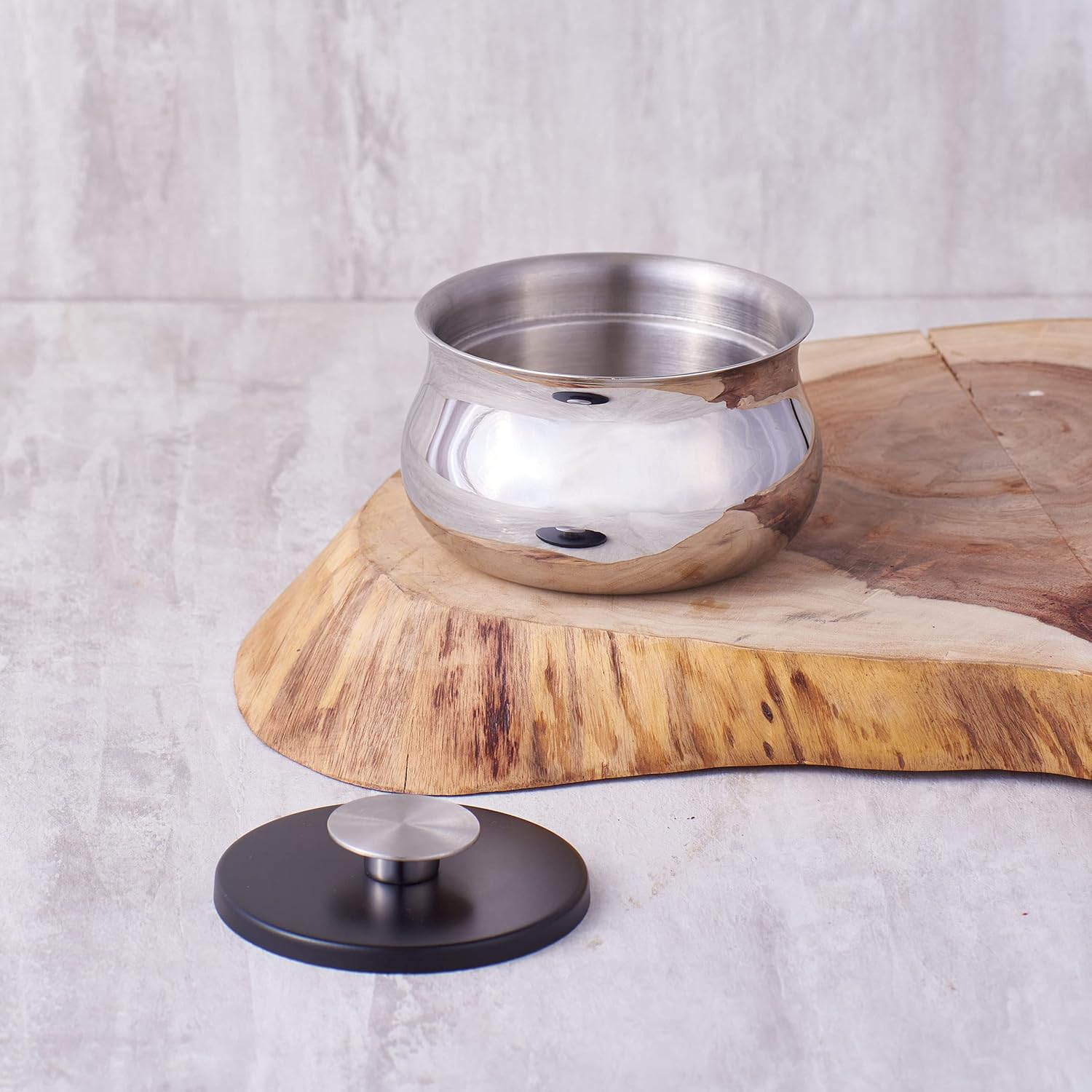 Stainless Steel Double-Walled Serving Bowl With Lid | Corporate Gifting For Diwali -  Stainless Steel Donga | Dal, Curry Serving Bowl - Medium Bowl With Lid - Serve Ware, Dinnerware & Tableware