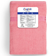 Comforic 100% Cotton Bath Towels 500 Gsm | Large Size Bath Towel For Men & Women Quick Dry, Super Soft & Absorbent Gym Towel, Travel Towel (Rose Pink)