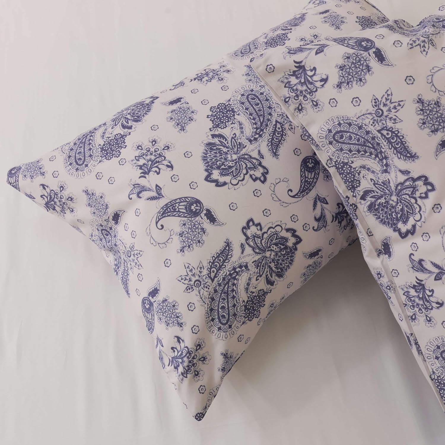 Paisley Dreams Double Bed Bedsheet Set With 2 Pillow Covers Soft & Skin - Size 90 X 100 Inch, White | Wrinkle-Free, Breathable & Easy Care Bedsheet For Daily Use