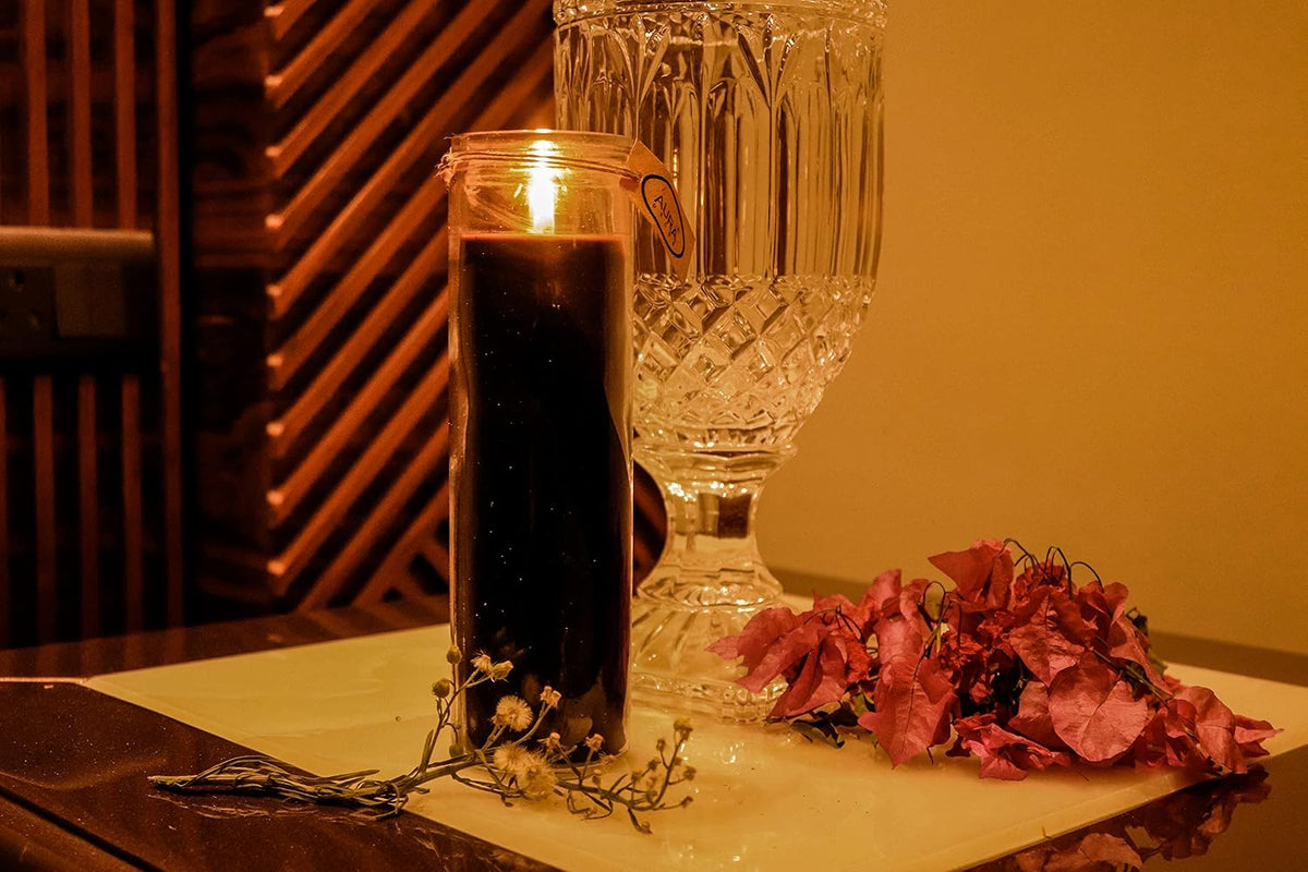 BLACK CHRISTMAS CHURCH JAR CANDLE WITH CORK LID | 120 HOUR BURNING TIME