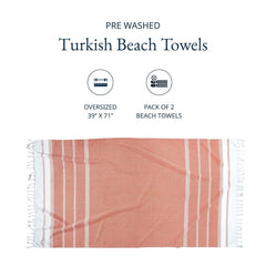 Lane Linen Turkish Beach Towel 810 Gsm | Essentials For Women Large Pool Towel, Absorbent & Quick Dry, Sand Free Beach Towel - Bird Of Paradise (2 Pack)