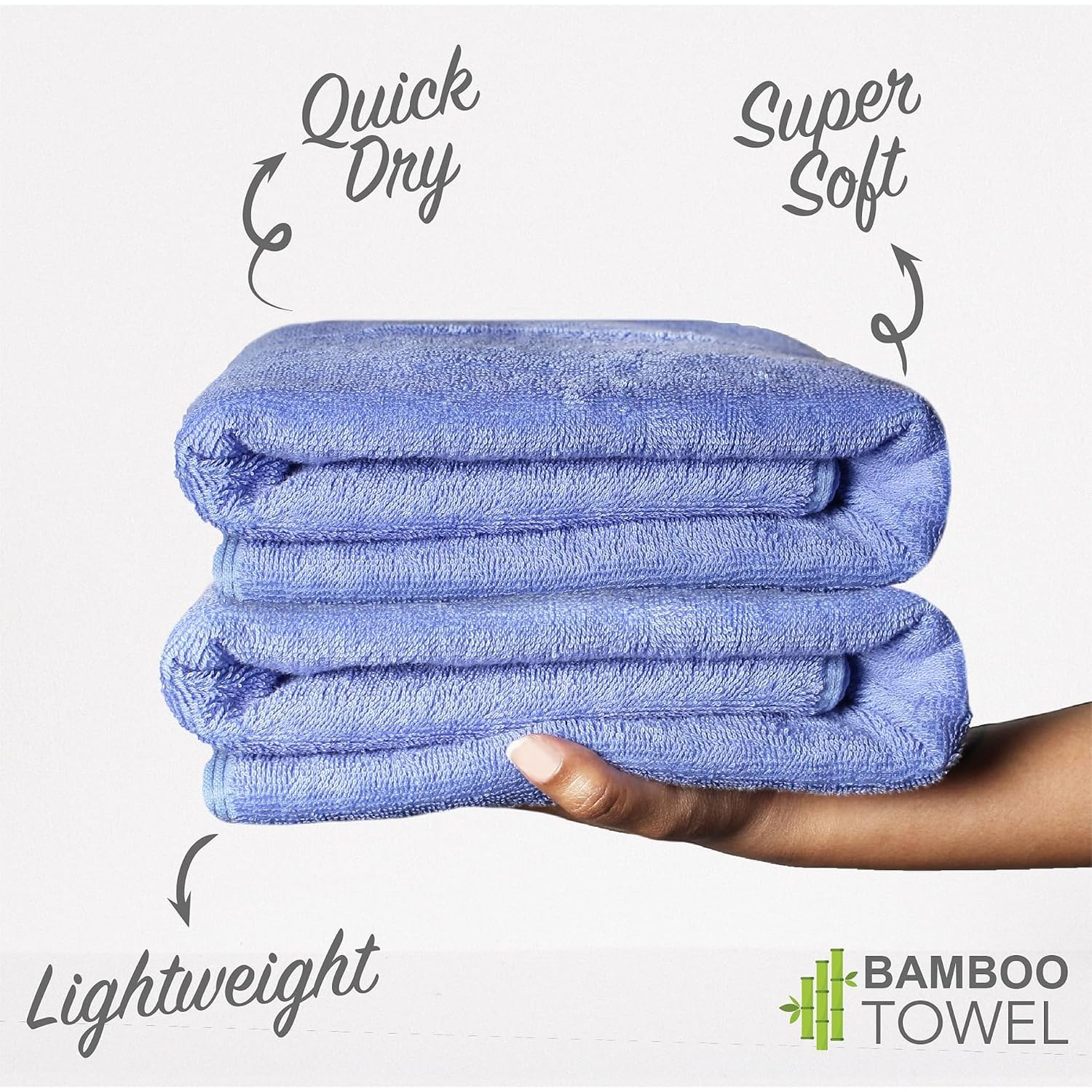 Heelium Bamboo Bath Towel | 3x Softer & Quick Drying | 400 Gsm (Iris)