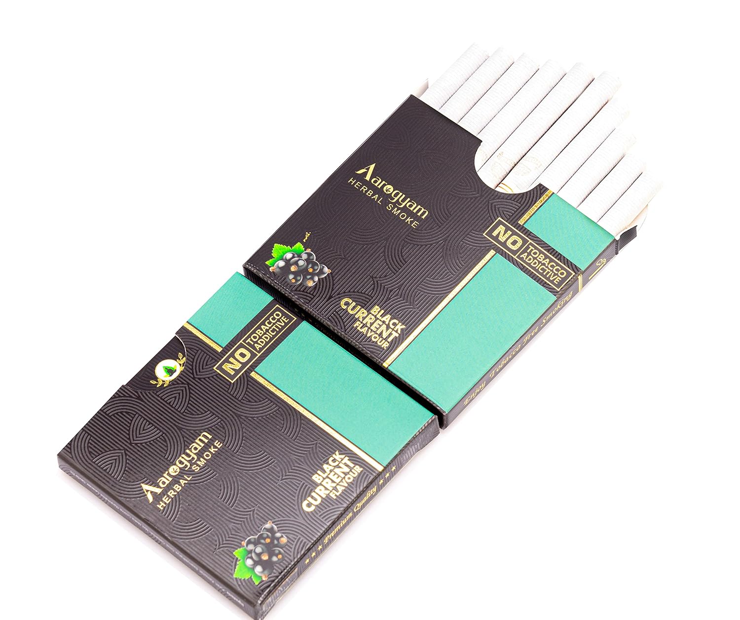 Black Current Flavour Cigarette For Relieve Stress & Mood Enhance - 10 Sticks In Each Packet | No Bad Smell, Non Addictive, No Harmful - Tobacco & Nicotine Free