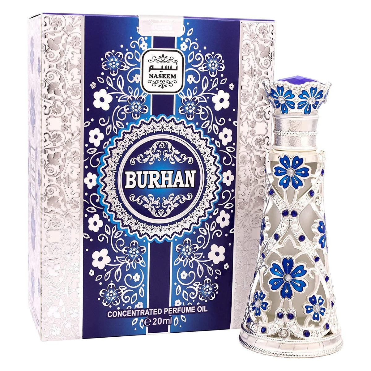 Naseem Burhan Concentrated Perfume Oil 20ml 0.6 Fl.oz. Long Lasting Arabian Fragrance Oil For Men | Alcohol Free