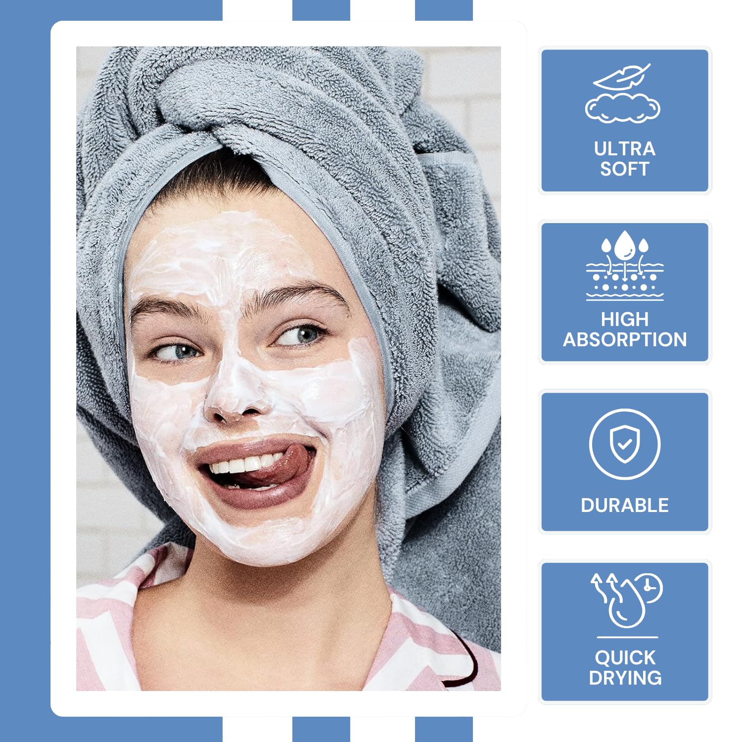 Elegant Weavers Bath Towel 500 Gsm | Towel For Face Cleaning Multipurpose Use Soft Towel (Grey)