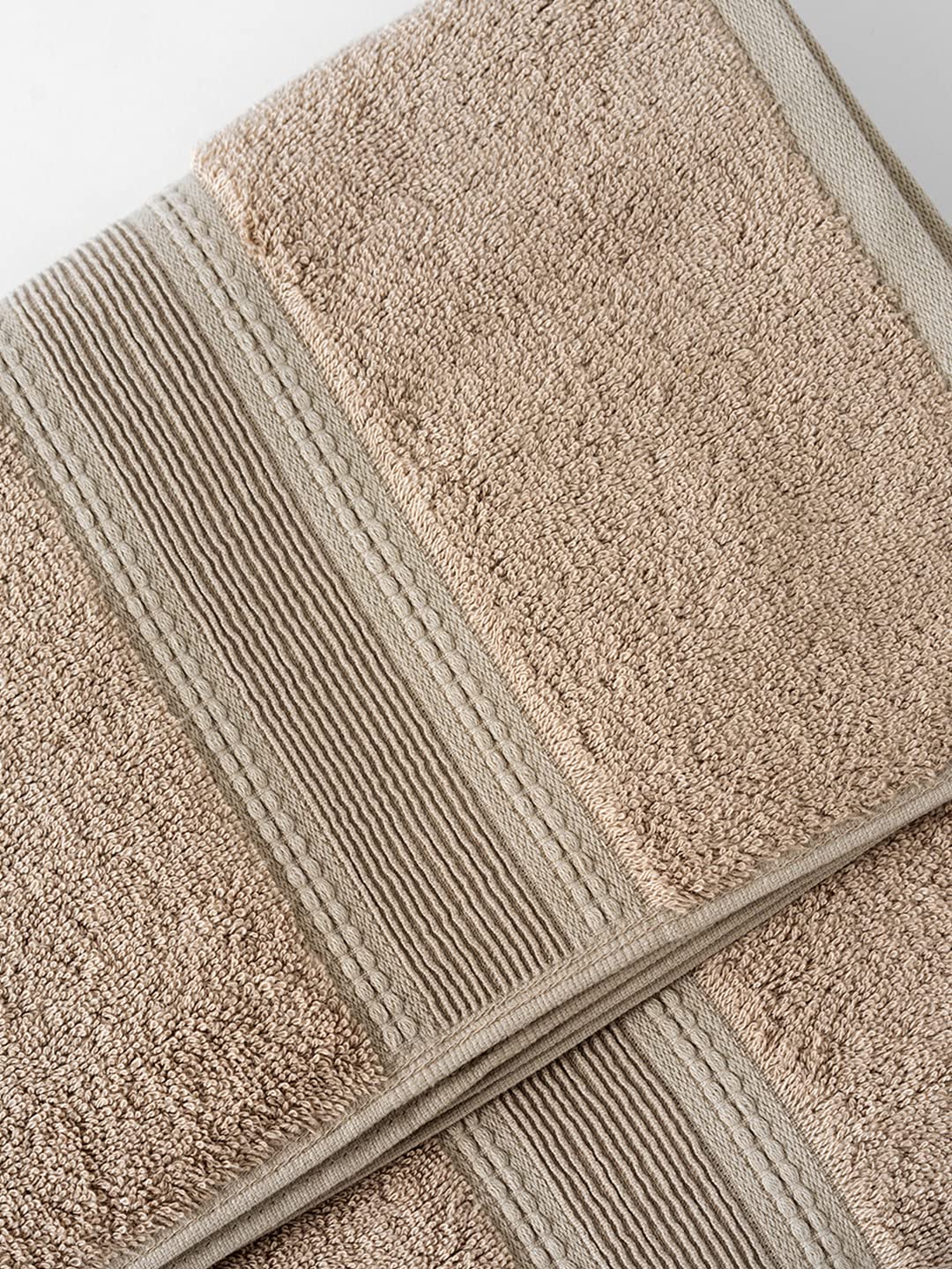 Ddecor Live Beautiful Ecofriendly Solid Cotton Bamboo Bath Towel 650 Gsm (Beige)