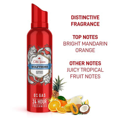 Old Spice Combo Of 3 Wolfthorn No Gas Deodorant Body Spray Perfume For Men 140ml Each 4.7 Fl.oz.