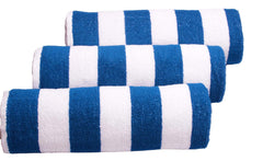 Tharunsha Elite Pure Large Size Cotton Terry Towel 1350 Gsm | For Hair Towel, Gym & Swimming Pool Towel (Navy Blue) - Set Of 3