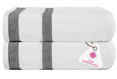 Casa Copenhagen Egyptian Cotton Exotic Hand Towel 400 Gsm (Se White)- 2 Pcs