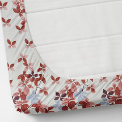 Elastic Fitted Bedsheet Queen Size With 2 Pillow Covers - 60 X 78 Inches, White & Brown | Lightweight, Soft & Comfortable | Durable & Long Lasting Wrinkle Resistant Fabric
