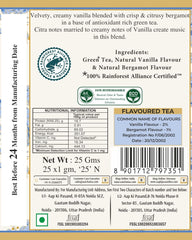 San-Cha French Earl Grey Green Tea - 25 Biodegradable Silky Tea Bags | Citrusy & Velvety Detox Tea - Environment Friendly & Made In Corn Fiber | Low Caffeine, Low Bitterness