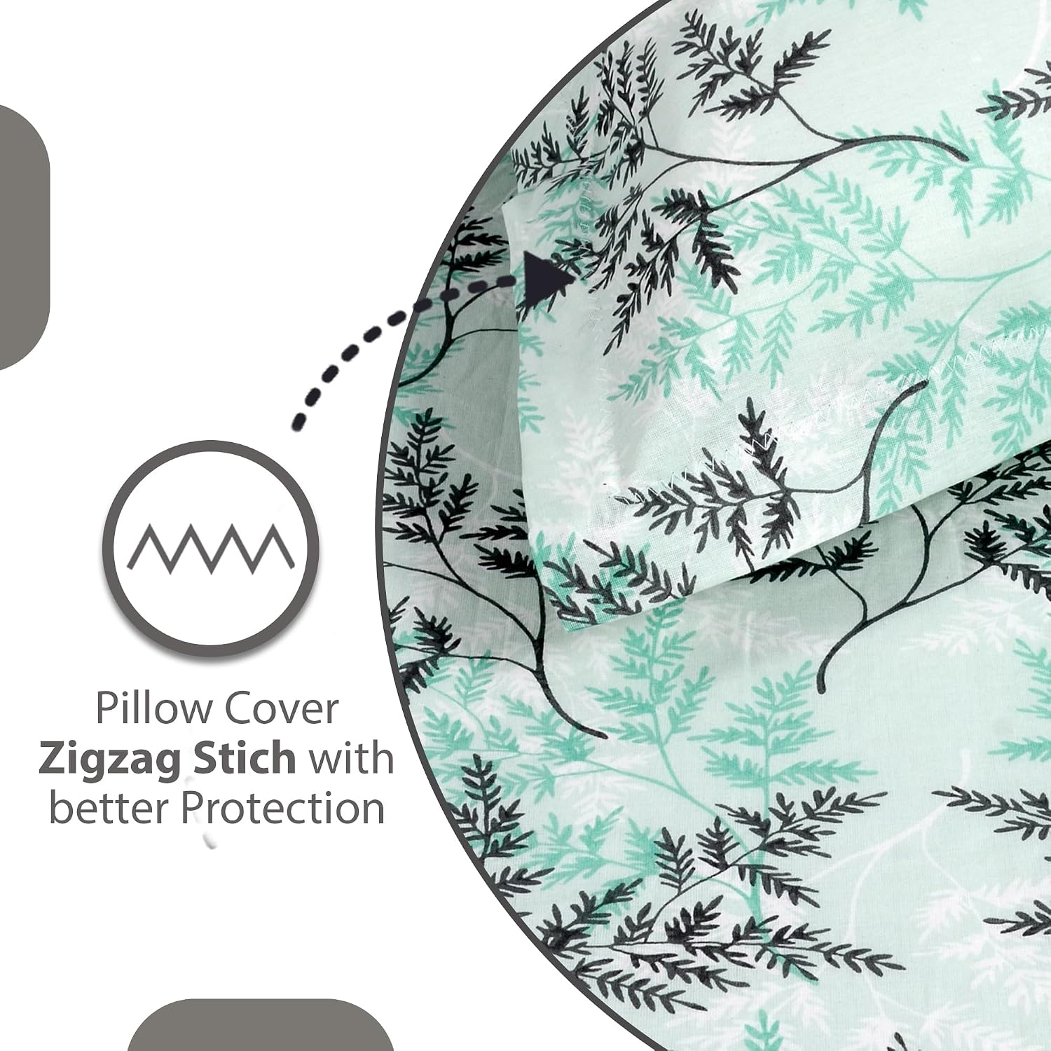 King Size Double Bedsheet With 2 Pillow Cover - 108 X 108 Inches, Blue Mint | Skin Friendly Fabric For Everyday Comfort - Perfect Gifting For Wedding Anniversary