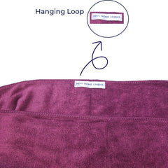 Nive Home Linens Microfiber Bath Towel 400 Gsm | Self Design, Ultra Soft, Super Absorbent, Quick Dry (Dark Plum)