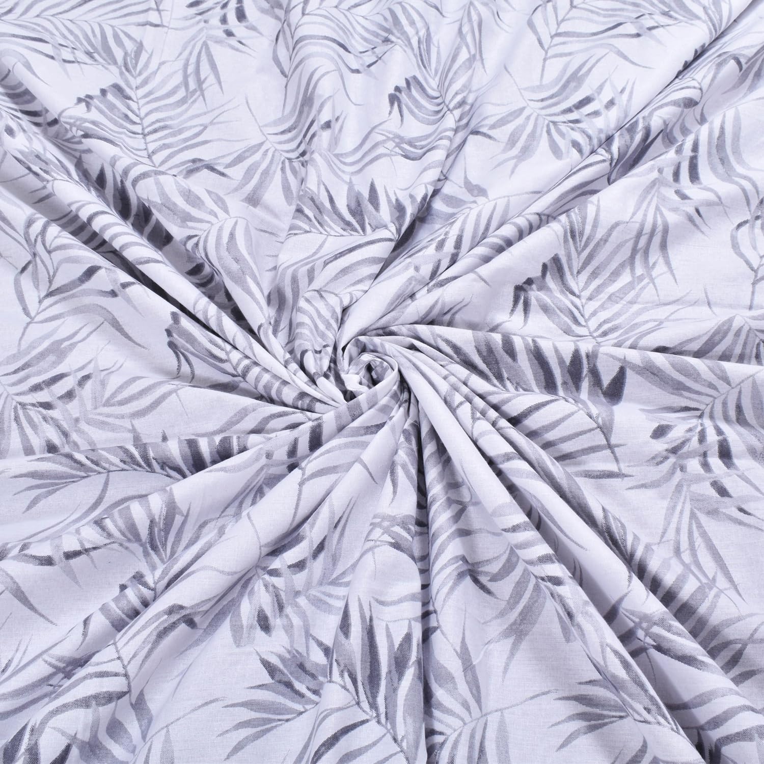 Flat Double Bedsheet With 2 Pillow Covers | Queen Size - 88 X 96 Inches, Grey & White | Durable & Long Lasting Bedsheet