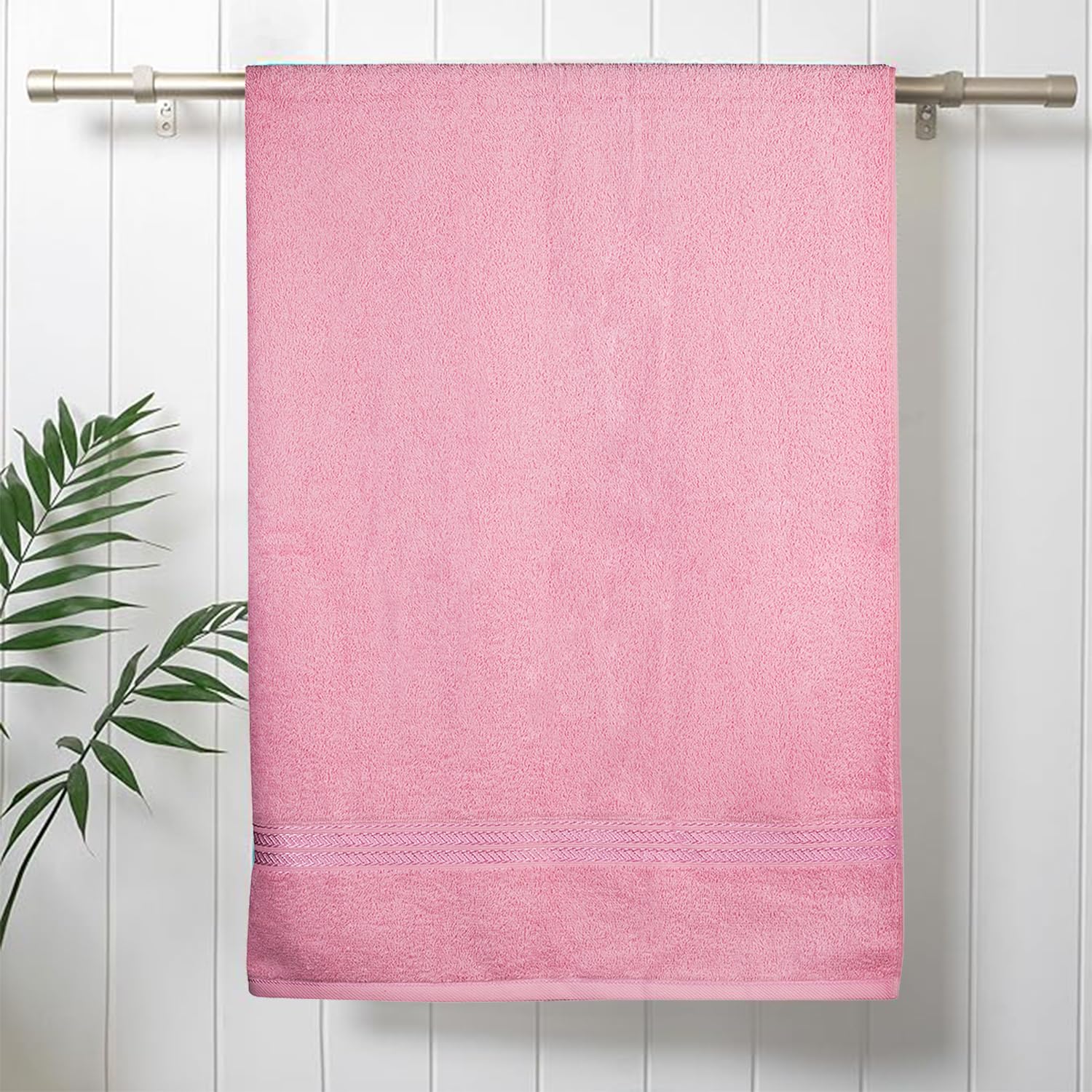 Comforic 100% Cotton Bath Towels 500 Gsm | Large Size Bath Towel For Men & Women Quick Dry, Super Soft & Absorbent Gym Towel, Travel Towel (Baby Pink)