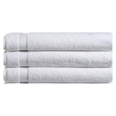 100% Cotton Bath Towel 1500 Gsm | Soft & Ultra Absorbent Quick Dry Large Size Bath Towel (White) - Set Of 3
