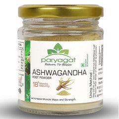 Paryagat Ashwagandha Root Powder 100% Pure Herbal Supplement For Stress Relief, Energy Boost & Immune Support | 100gm 0.2lbs Each Pack Of 3