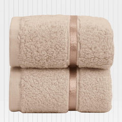 Spread Spain Roman 100% Cotton Bath Towel 600gsm | Super Absorption Quick Dry Large & Small Towel Set - Mouse (Set Of 4)