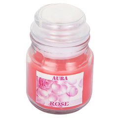 ROSE FRAGRANCE JAR WAX CANDLE SET OF 2 | PERFECT FOR FESTIVE CELEBBRATION CANDLE