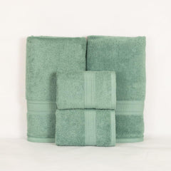 Rangoli 100% Cotton Fibre 2 Bath & 2 Hand Towel 1400 Gsm | Highly Durable & Super Absorbent Towel | Skin-Friendly & Quick Drying Luxury Towels (Mint Green) - Pack Of 4