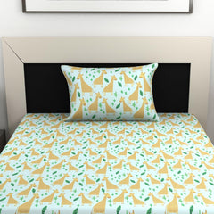 1 Single Bedsheet With 1 Pillow Cover - 57 X 87 Inches, Multicolor | Skin Friendly Fabric For Everyday Use - Soft, Breathable & Comfortable Sleeping