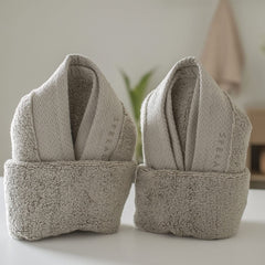 Spread Spain Resort Luxury Cotton Hand Towel 750 Gsm Maximum Softness & Absorbency, Ultra-Durable For Luxury Hotel & Spa Quality Hand Towel- London Fog (2 Piece)