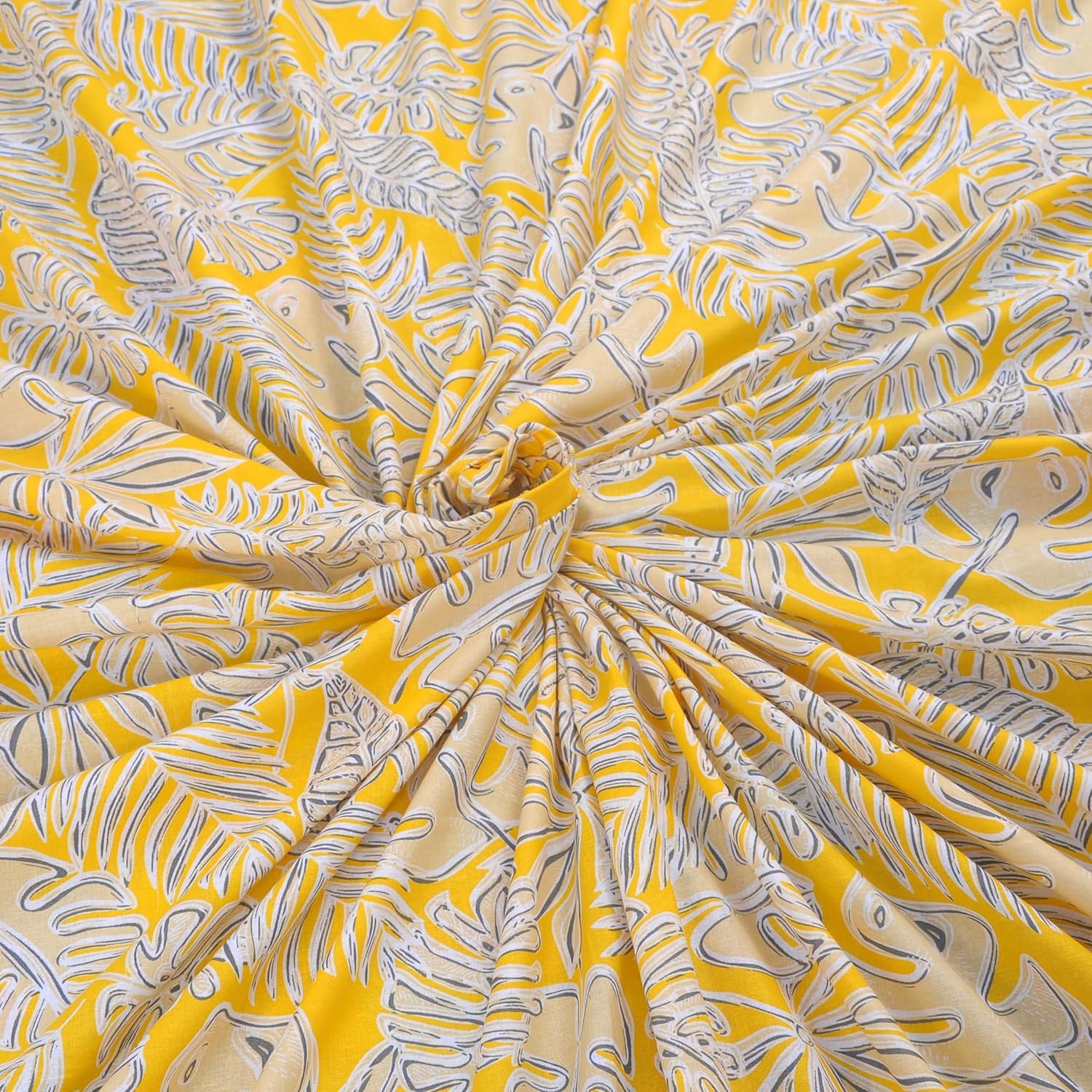Bedsheet For Queen Size - 88 X 96 Inches, With 2 Pillow Covers, Yellow & Blue | Ideal For Daily Use & Gifting Bedsheet | Designer Printed Bedsheet Set