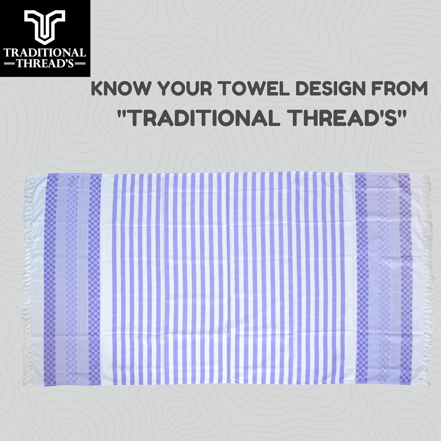 Traditional Thread'S 100% Bamboo Large Size Bath Towels 350 Gsm | Ultra Soft, Absorbent, Light Weight & Quick Dry Towel, Travel, Gym, Beach (Indigo Blue)