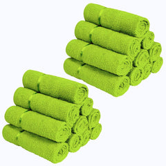 Story@Home 20 Piece 450 Gsm Cotton Face Towel | Ultra Soft Cotton, Super Absorbent, Antibacterial Treatment, Face Towel (Green)