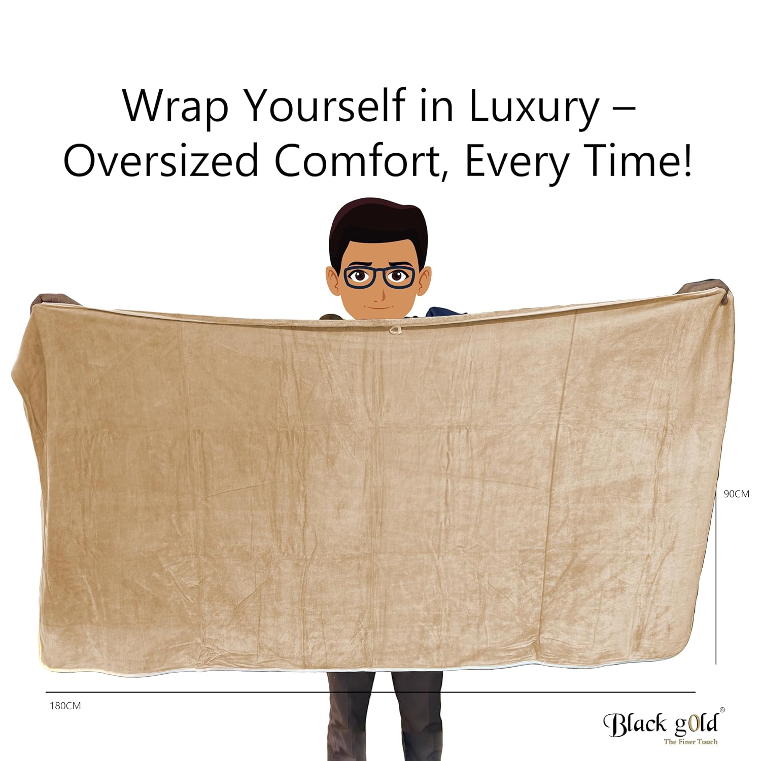 Black Gold Ultra Soft Bath Towel 1200 Gsm | Premium Microfiber, Quick Dry, Highly Absorbent, Oversized Bath Towel Pool, Spa, Travel & Hotel Use (Brown)- Pack Of 2