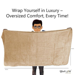 Black Gold Ultra Soft Bath Towel 1600 Gsm | Premium Microfiber, Quick Dry, Highly Absorbent, Oversized Bath Towel Pool, Spa, Travel & Hotel Use (Brown)- Pack Of 3