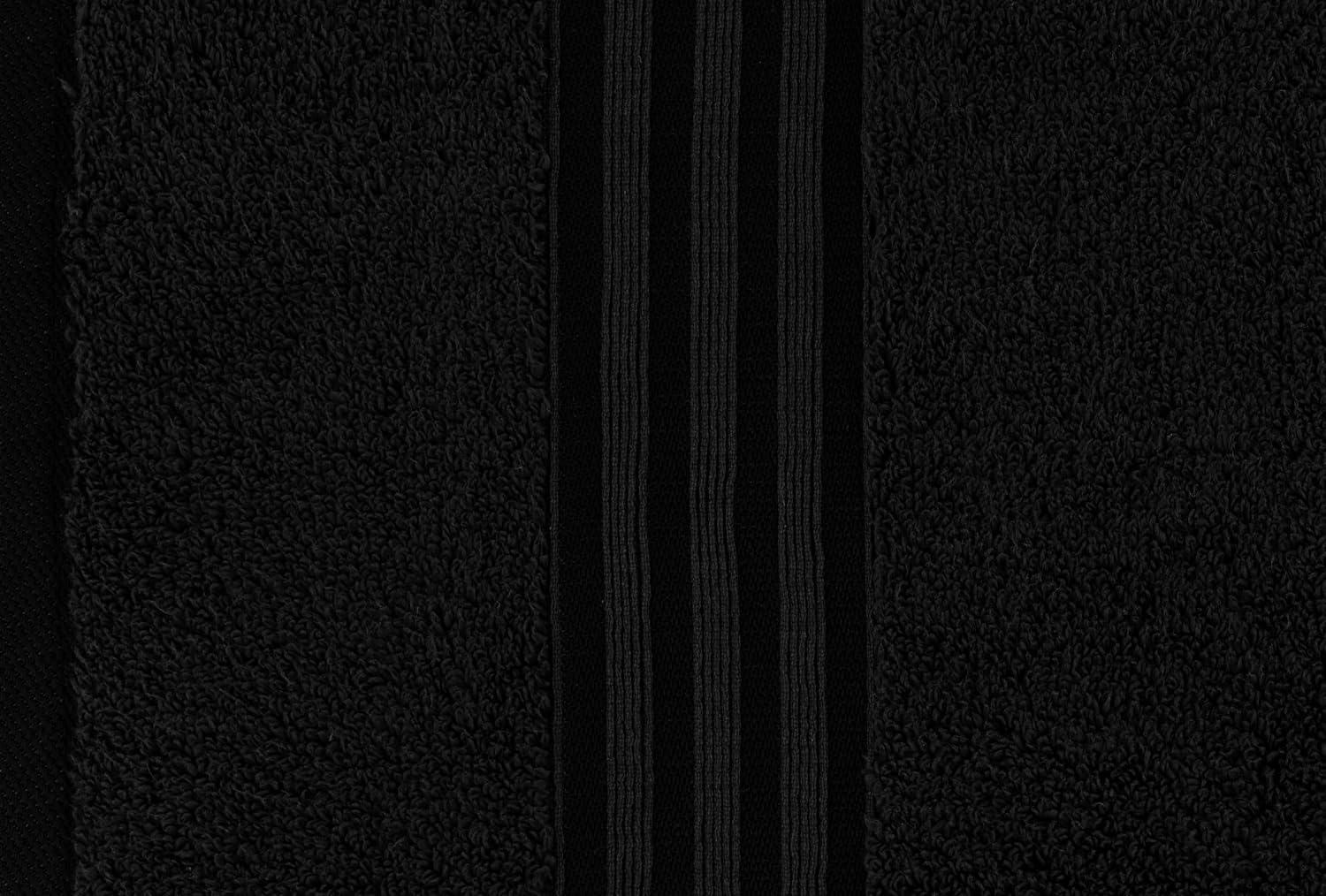 Casa Copenhagen Egyptian Cotton Zero Twist 1 Pcs Large Bath Towel 500 Gsm (Black)